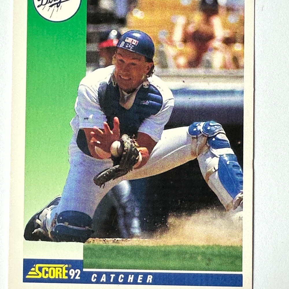 Gary Carter, Catcher LA Dodgers Score 1992 Baseball Trading Card. No. 489